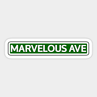 Marvelous Ave Street Sign Sticker